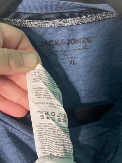 Blue w/ Navy Floral T-Shirt