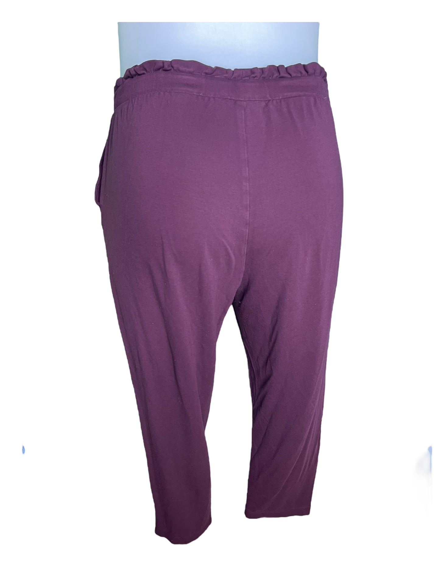 Purple Paperbag Waist Pants