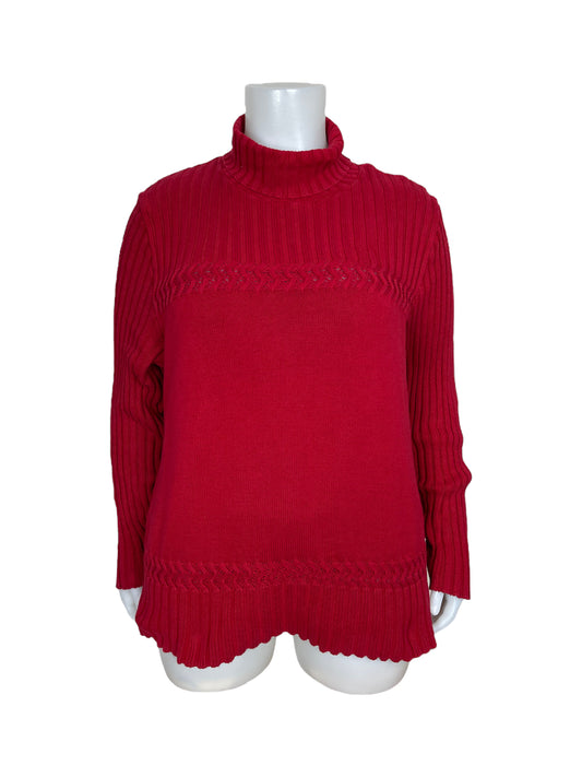 “Coldwater Creek” Red Turtleneck