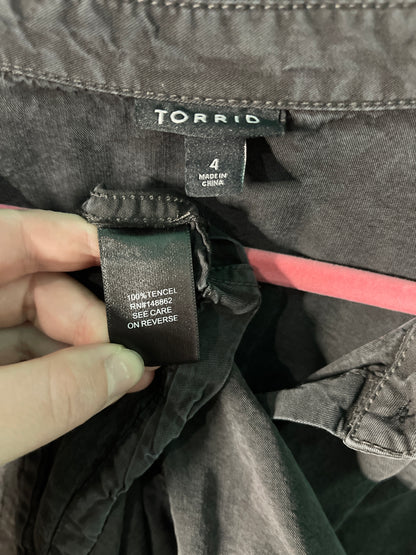 Off Black Long Sleeved Button up Shirt