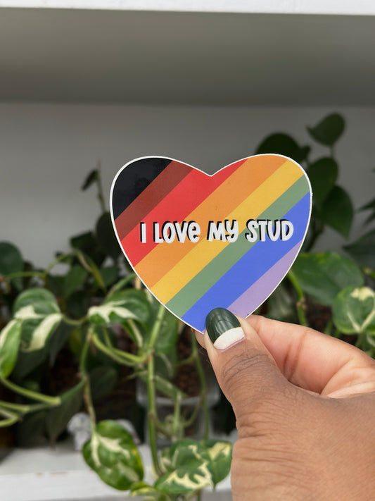 I love my Stud Heart Sticker