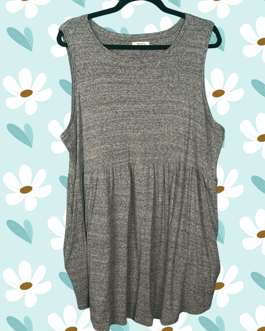 Grey Sleeveless Mini Dress