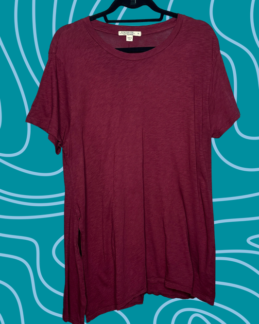 Burgandy Short Sleeved T-Shirt