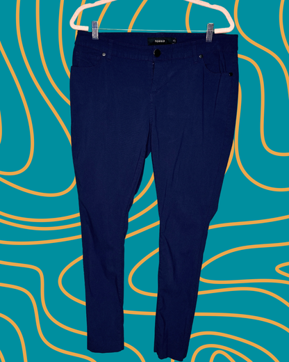 Navy Skinny Legged Pants