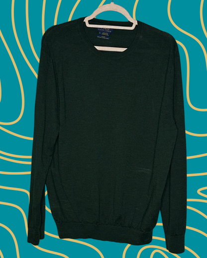 Dark Green Long Sleeved Knit Jumper