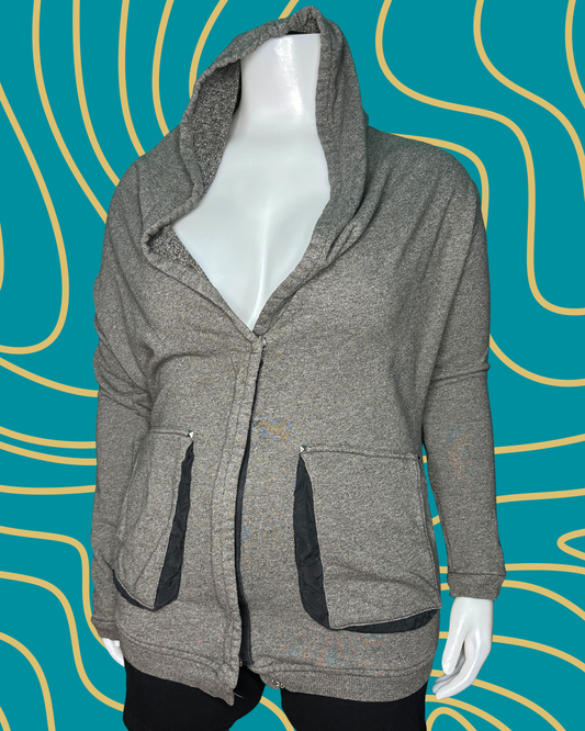 Grey Long Sleeved Cardigan