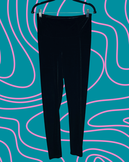 Black Velvet Leggings