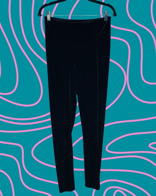 Black Velvet Leggings