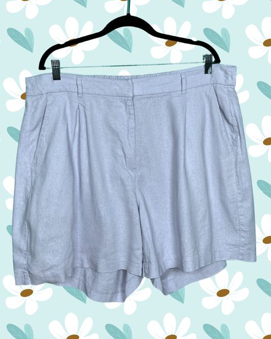 Light Purple Linen Shorts