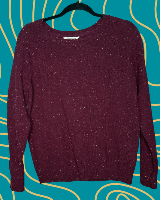 Burgandy Speckle Knit Jumper