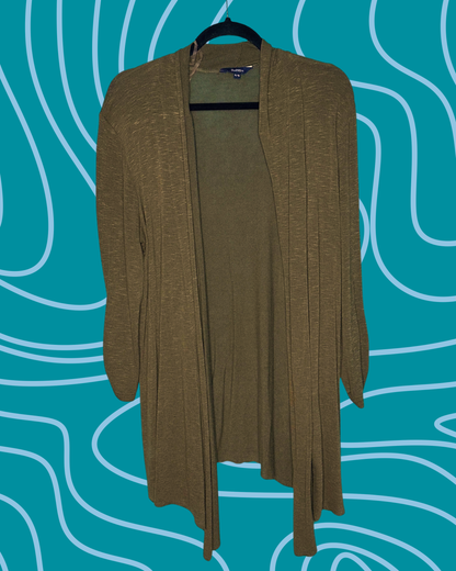 Olive Green Lightweight Cardigan