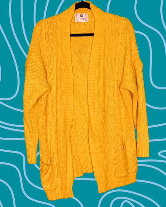 Yellow Long Sleeved Cardigan