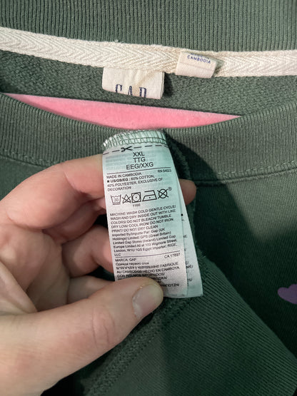 Green w/ Heart Patterned Sweatshirt