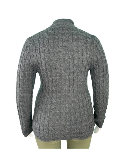 Grey London Sleeved Knit Cardigan Blazer (L)
