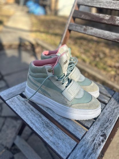 Light pink, Mint & Cream Sneaker Boots