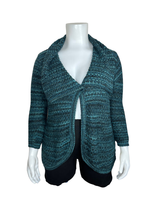 “Ricki’s” Teal Long sleeved Cardigan (XL)