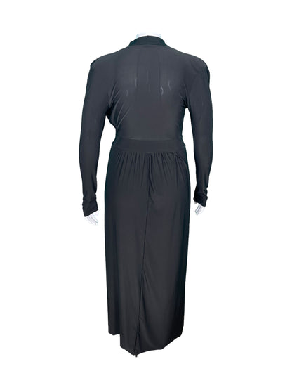 Black Long Sleeved Fitted w/ Split Dress