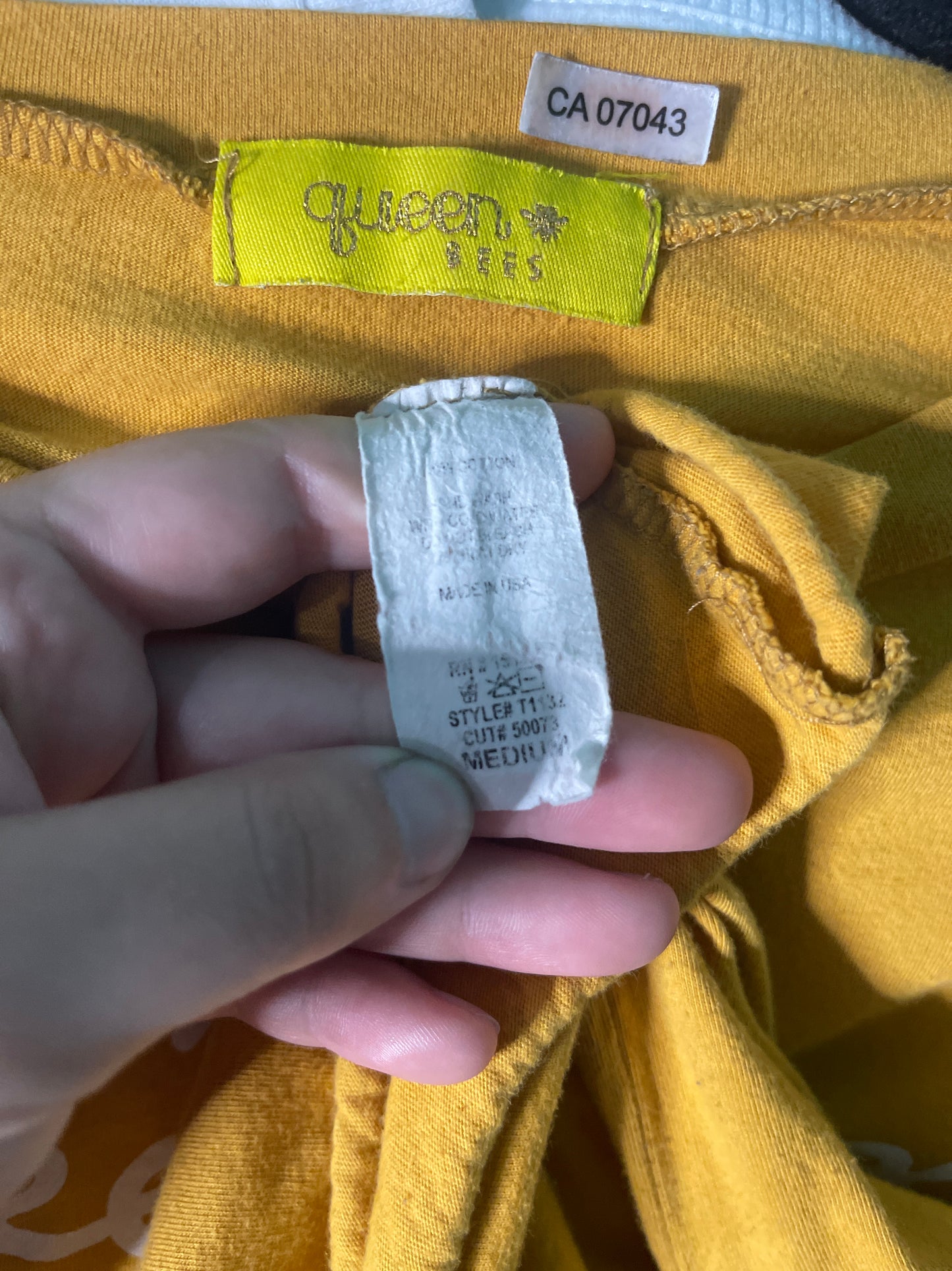 Yellow Long Sleeved "Weekend Mood" Graphic Crop Top