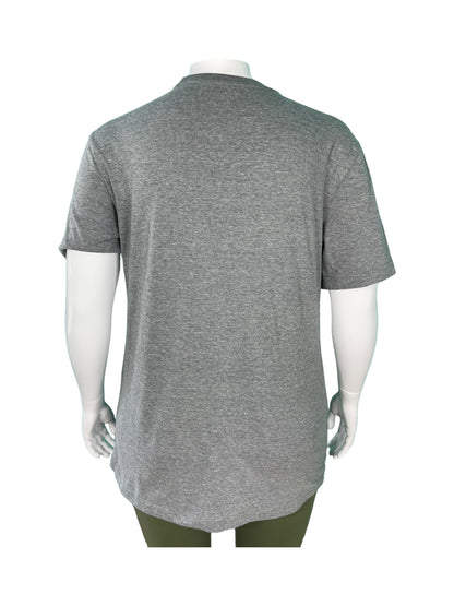 Grey Short Sleeved T-Shirt w/ Dog Print on Chest (L)