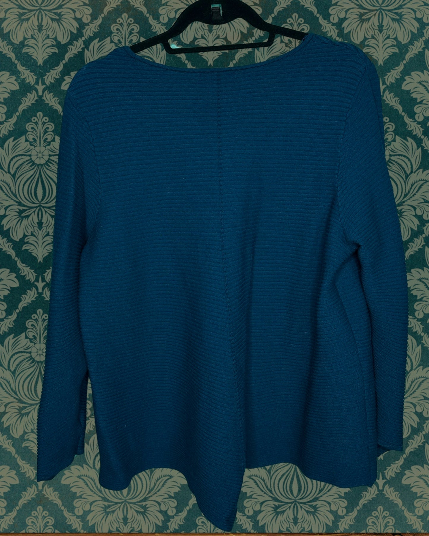 Navy Ripple Long Sleeved Jumper