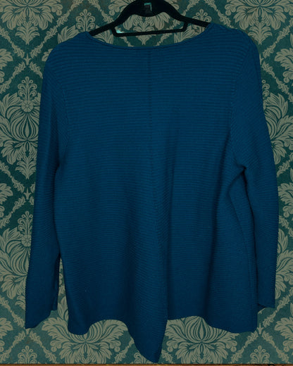 Navy Ripple Long Sleeved Jumper