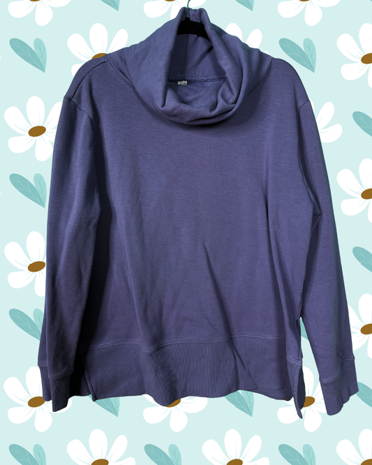 Purple Long Sleeved Turtleneck Sweater