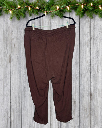 Burgundy Linen Pants