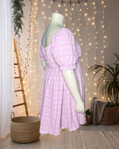 Light Purple Sweetheart Neckline Knee Length Dress