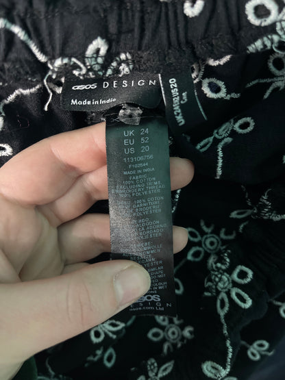 Black & White Flower Shorts