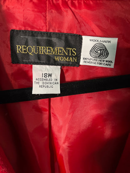 Red Vintage Blazer w/ Shoulderpads