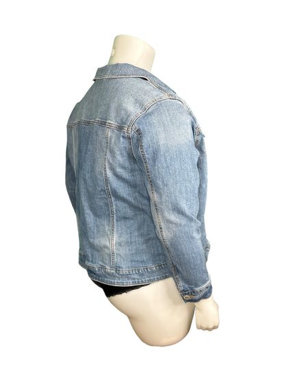 Blue Long Sleeved Denim Jean Jacket (2X)