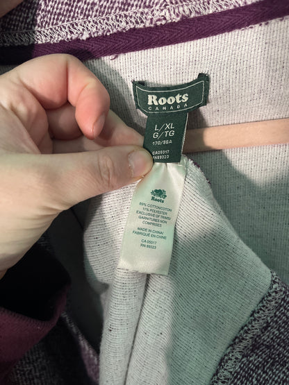 Purple & White Long Sleeved Cardigan