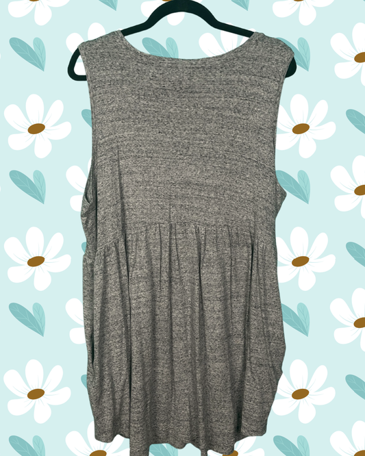 Grey Sleeveless Mini Dress