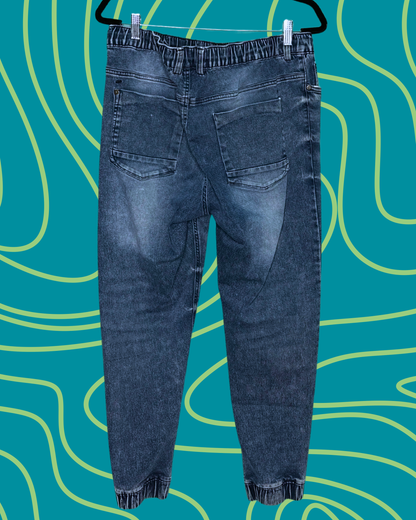 Blue Distressed Joggers