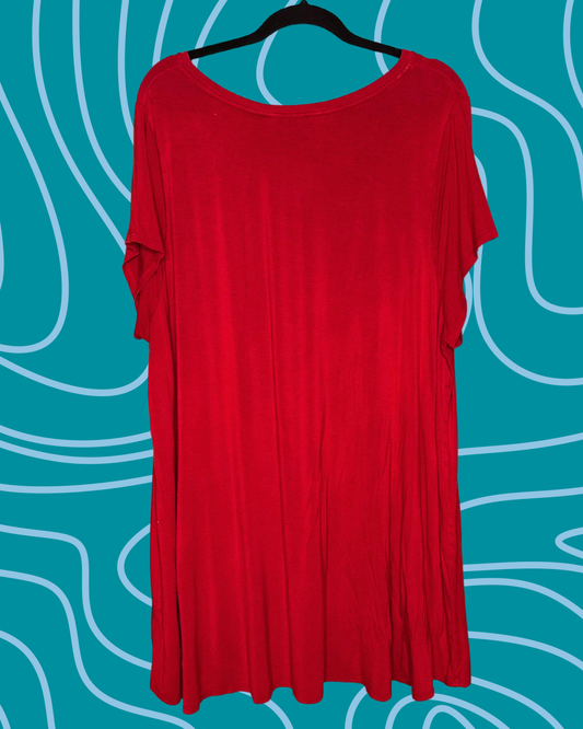 Orange Short Sleeved T-Shirt Dress