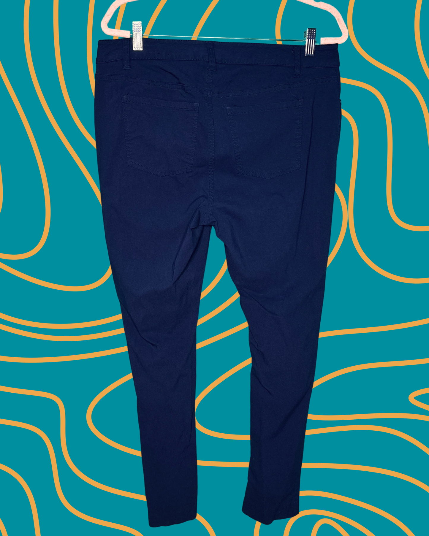 Navy Skinny Legged Pants