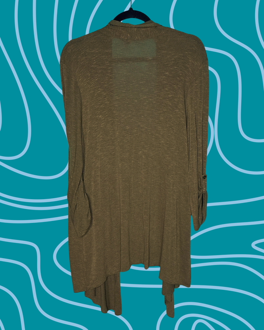 Olive Green Lightweight Cardigan