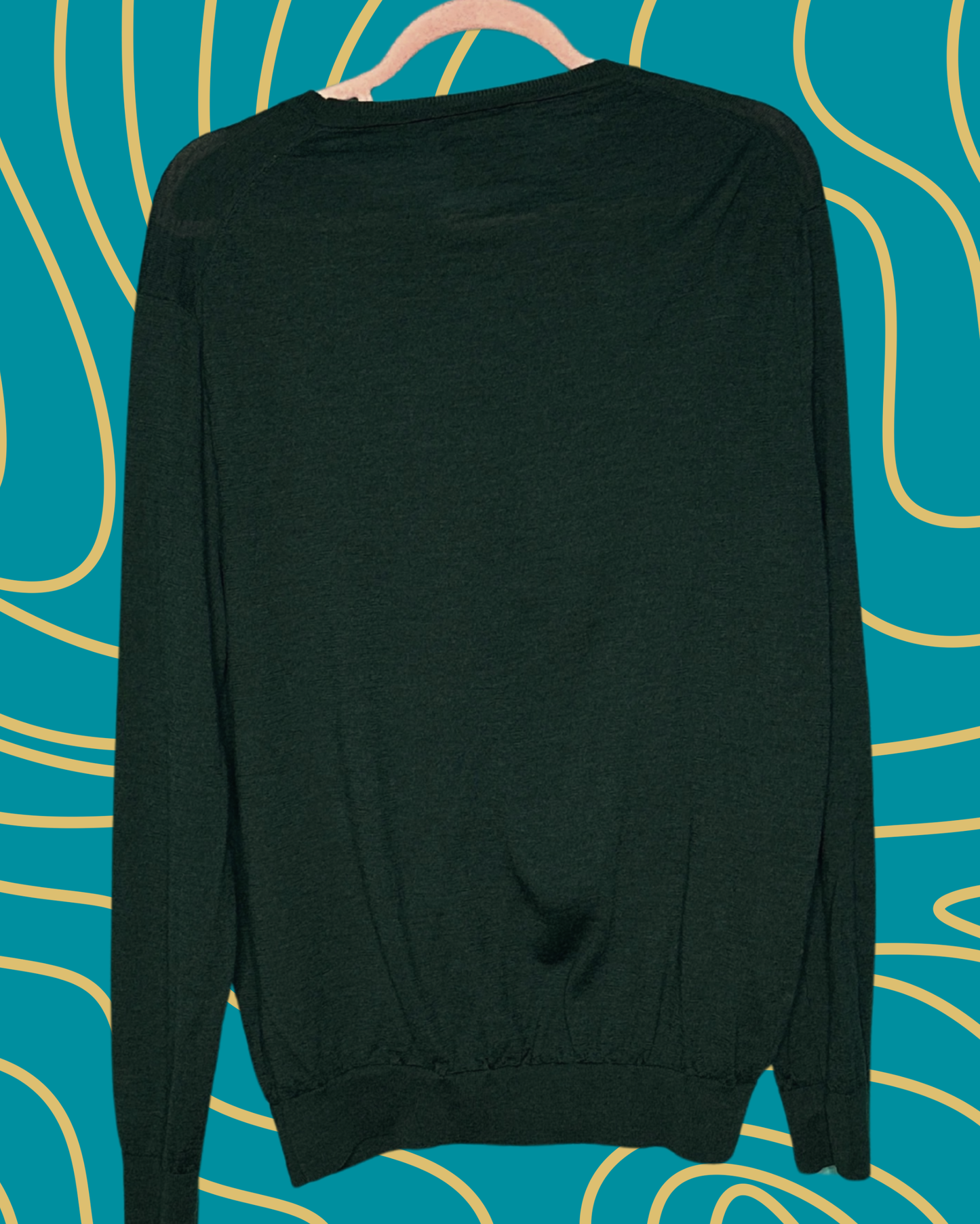 Dark Green Long Sleeved Knit Jumper