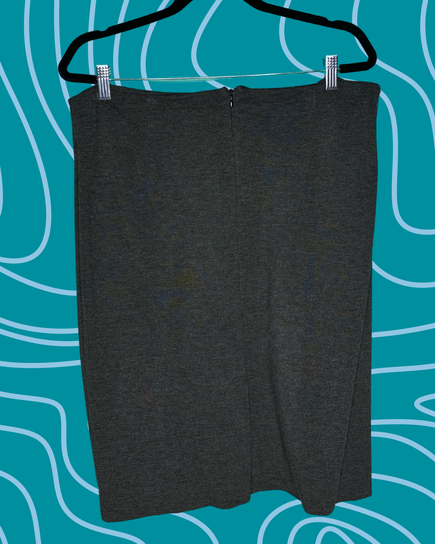 Dark Grey Pencil Skirt