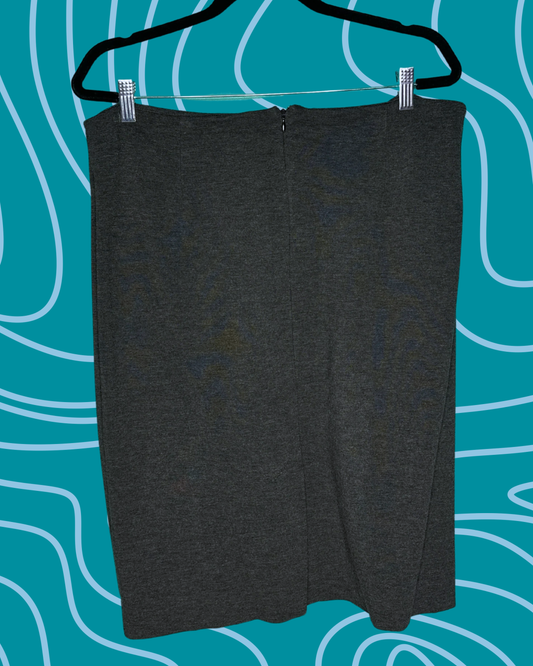 Dark Grey Pencil Skirt