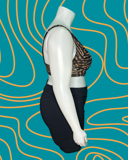 Brown & Black Cheetah Print Bra