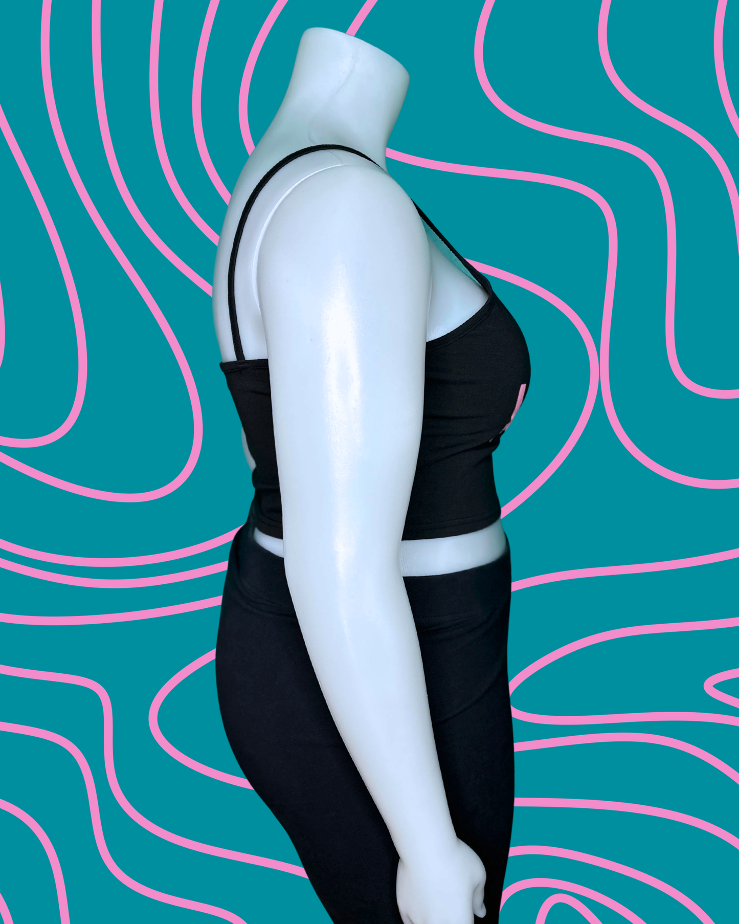 Black “cute but weird” Crop Tank Top