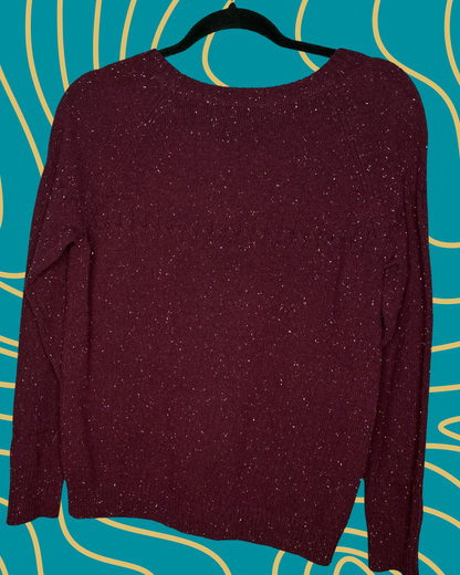 Burgandy Speckle Knit Jumper