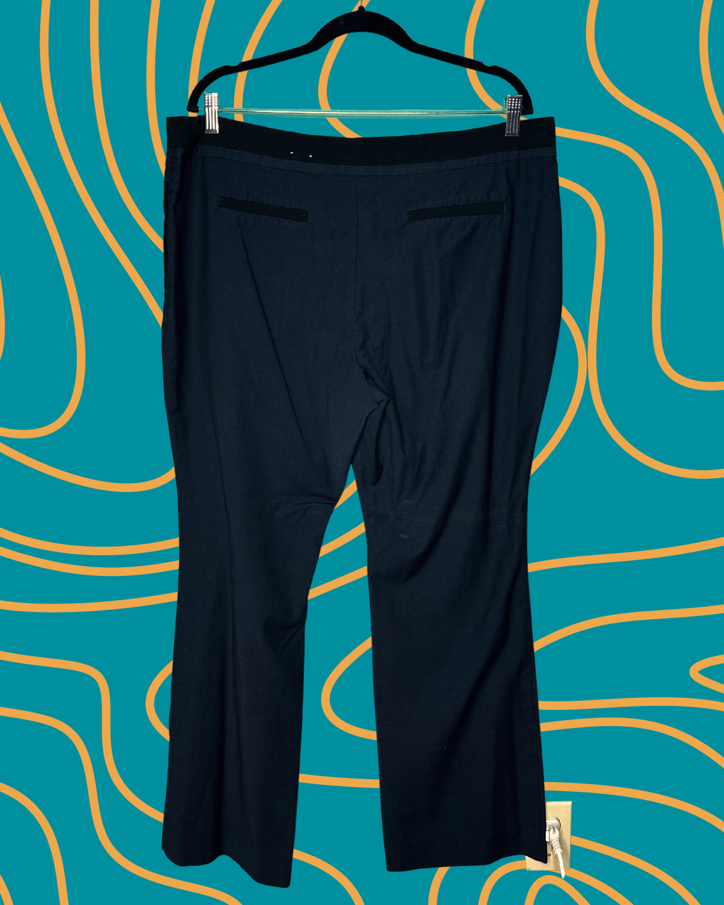 Black & Navy Skinny Pants