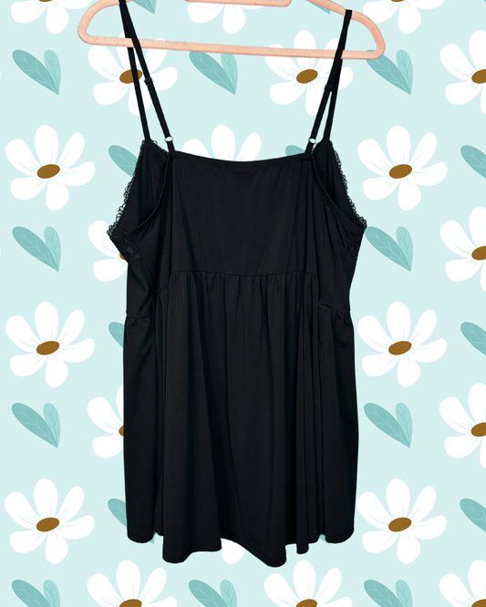 Black Lace Spaghetti Strap Cami