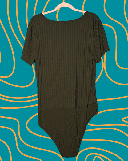 Olive Green Short Sleeved Bodysuit