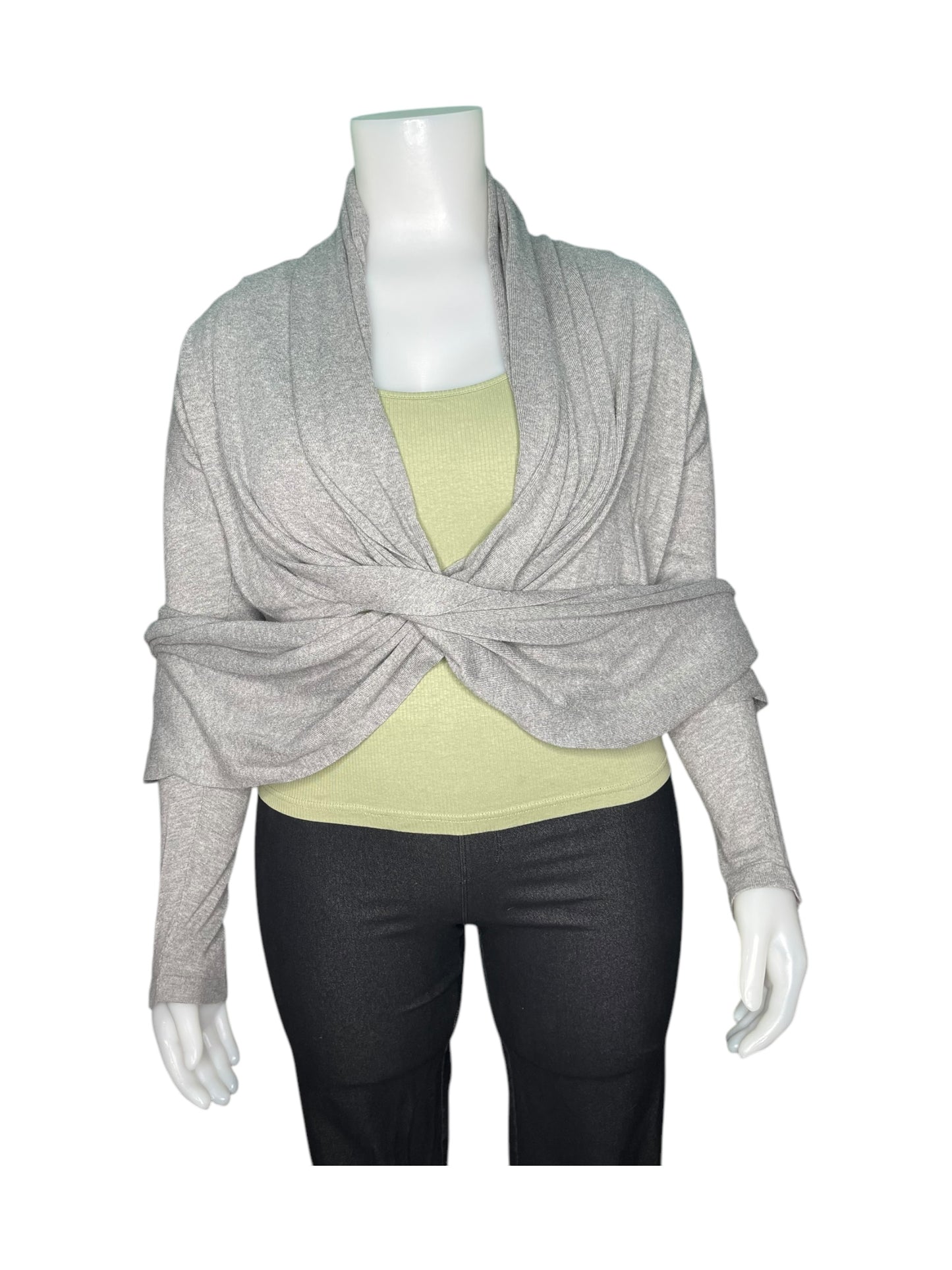 Grey Infinity Scarf Cardigan