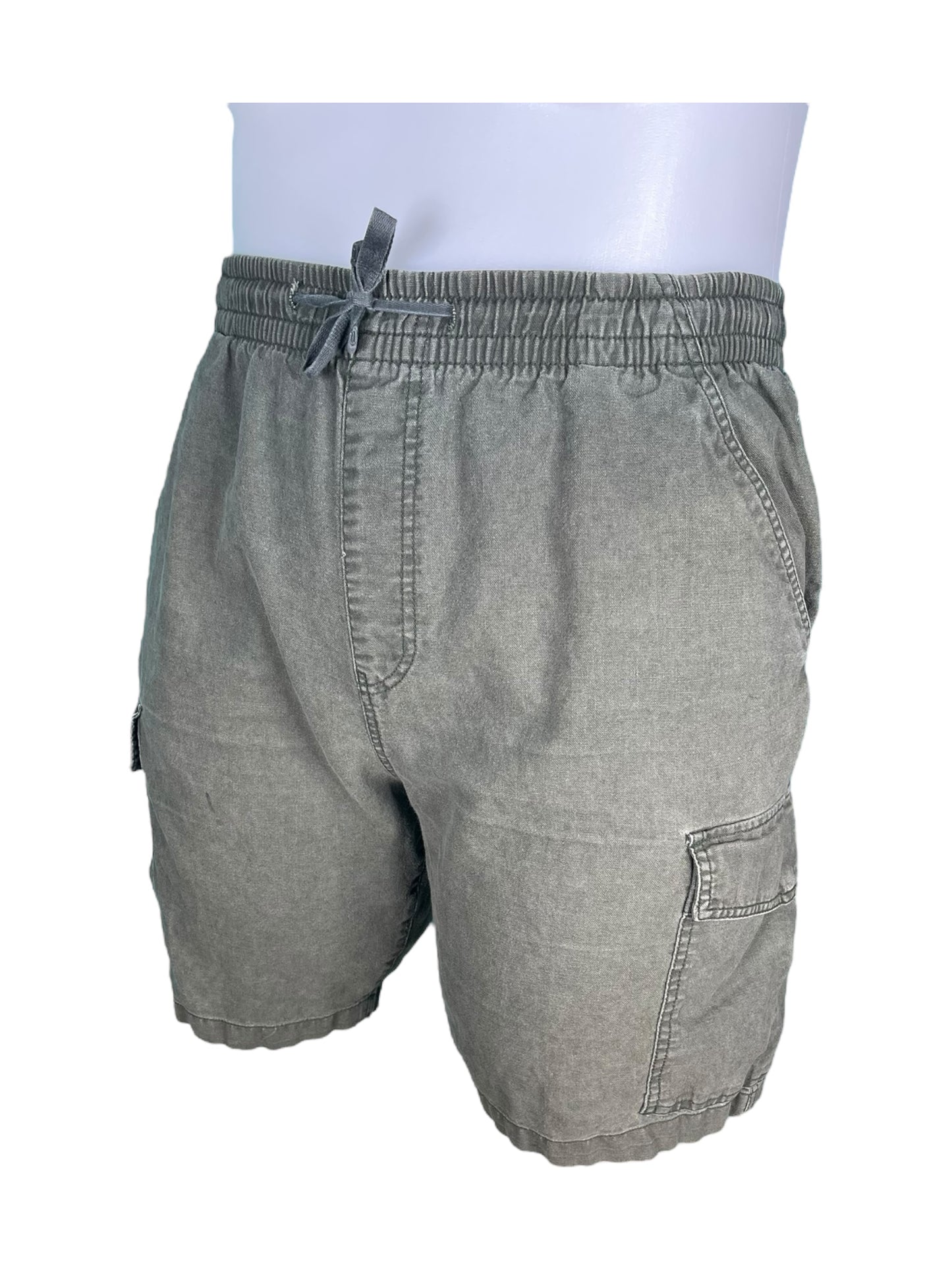 Green Stretchy Cargo Shorts