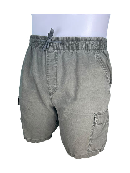 Green Stretchy Cargo Shorts