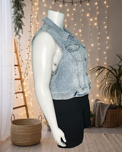 Light Blue Denim Vest